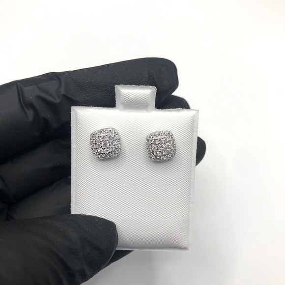 925 Sterling Silver 1.20CT MOISSANITE screw back Stud unisex Earrings - Picture 10 of 13